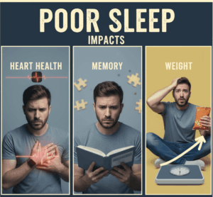 How Poor Sleep Impacts Heart Health, Memory, and Weight