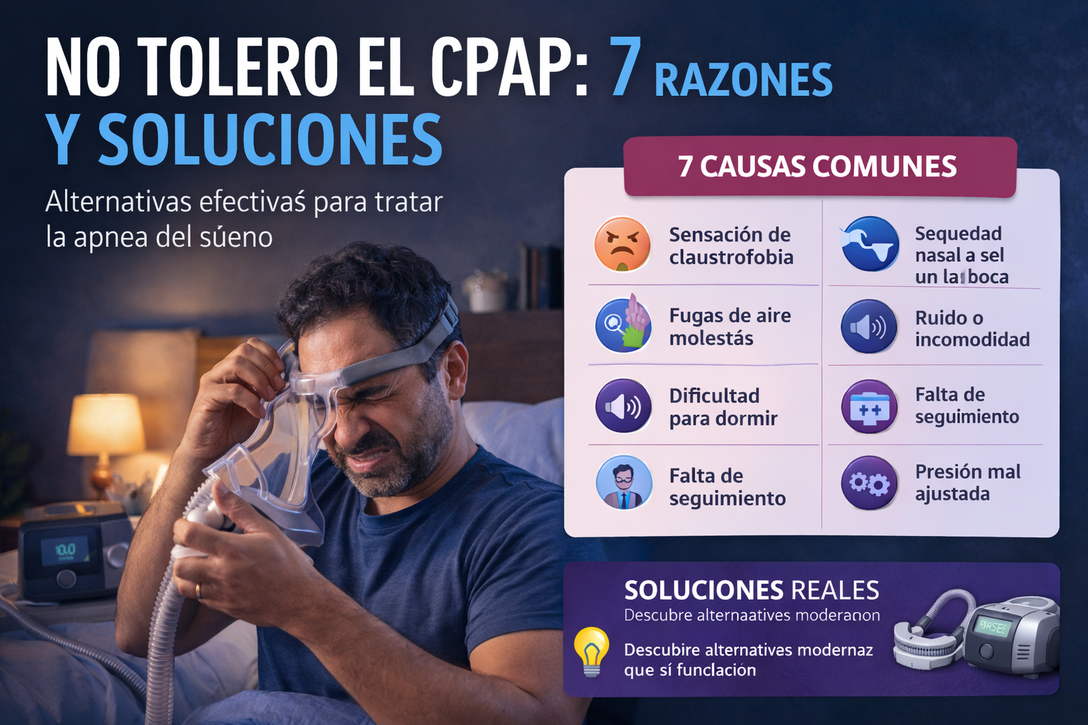 No tolero el CPAP: 7 razones y soluciones