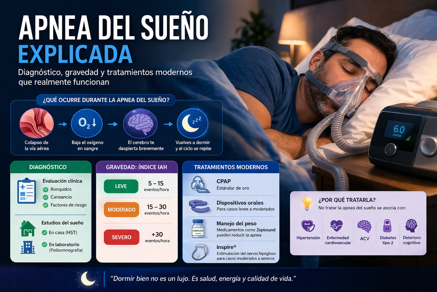 Apnea del sueño explicada